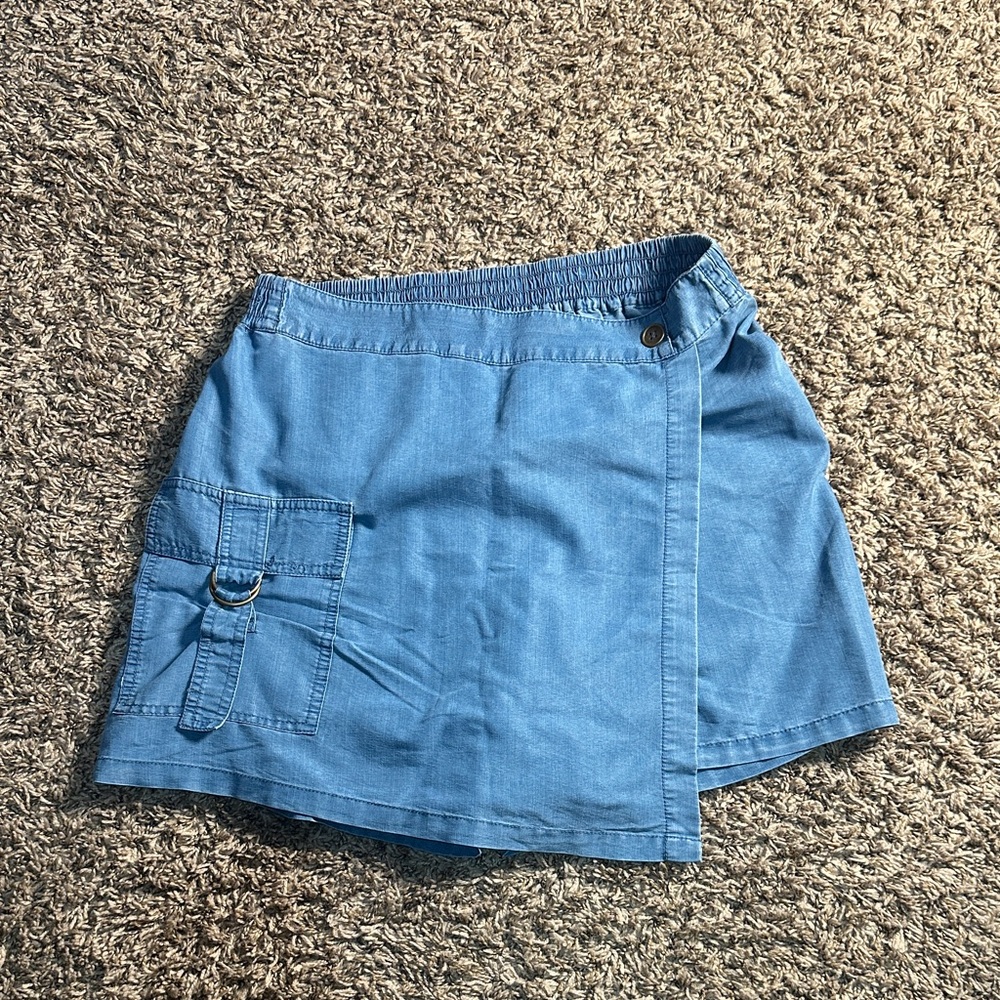 Denim Blue Women's Skort with Pocket